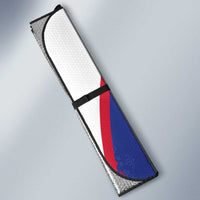 Custom Haiti Football Auto Sun Shade Les Grenadiers Veve Haitian Vodou Blue Version - Wonder Print Shop