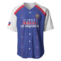 Custom Haiti Football Baseball Jersey Les Grenadiers Veve Haitian Vodou Blue Version - Wonder Print Shop