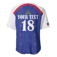 Custom Haiti Football Baseball Jersey Les Grenadiers Veve Haitian Vodou Blue Version - Wonder Print Shop