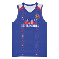 Custom Haiti Football Basketball Jersey Les Grenadiers Veve Haitian Vodou Blue Version - Wonder Print Shop