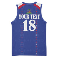 Custom Haiti Football Basketball Jersey Les Grenadiers Veve Haitian Vodou Blue Version - Wonder Print Shop