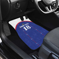 Custom Haiti Football Car Mats Les Grenadiers Veve Haitian Vodou Blue Version - Wonder Print Shop