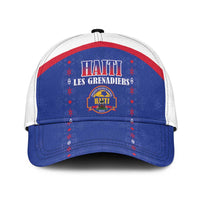Haiti Football Classic Cap Les Grenadiers Veve Haitian Vodou Blue Version - Wonder Print Shop