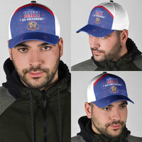 Haiti Football Classic Cap Les Grenadiers Veve Haitian Vodou Blue Version - Wonder Print Shop