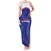 Custom Haiti Football Family Matching Tank Maxi Dress and Hawaiian Shirt Les Grenadiers Veve Haitian Vodou Blue Version - Wonder Print Shop