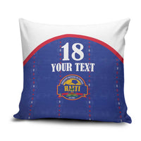 Custom Haiti Football Pillow Cover Les Grenadiers Veve Haitian Vodou Blue Version - Wonder Print Shop