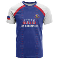 Custom Haiti Football T Shirt Les Grenadiers Veve Haitian Vodou Blue Version - Wonder Print Shop