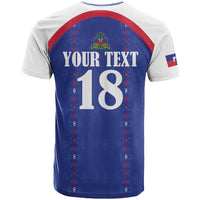 Custom Haiti Football T Shirt Les Grenadiers Veve Haitian Vodou Blue Version - Wonder Print Shop