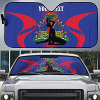 Haiti Pride Personalized Auto Sun Shade Neg Marron Haitian Heritage - Wonder Print Shop