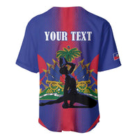 Haiti Pride Personalized Baseball Jersey Neg Marron Haitian Heritage - Wonder Print Shop