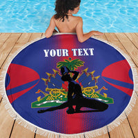 Haiti Pride Personalized Beach Blanket Neg Marron Haitian Heritage - Wonder Print Shop