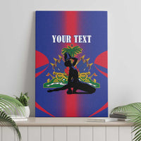 Haiti Pride Personalized Canvas Wall Art Neg Marron Haitian Heritage - Wonder Print Shop