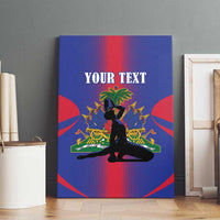 Haiti Pride Personalized Canvas Wall Art Neg Marron Haitian Heritage - Wonder Print Shop