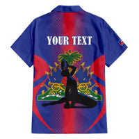 Haiti Pride Personalized Family Matching Off The Shoulder Long Sleeve Dress and Hawaiian Shirt Neg Marron Haitian Heritage - Wonder Print Shop