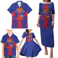 Haiti Pride Personalized Family Matching Puletasi and Hawaiian Shirt Neg Marron Haitian Heritage - Wonder Print Shop