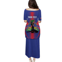 Haiti Pride Personalized Family Matching Puletasi and Hawaiian Shirt Neg Marron Haitian Heritage - Wonder Print Shop