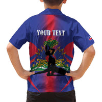 Haiti Pride Personalized Family Matching Summer Maxi Dress and Hawaiian Shirt Neg Marron Haitian Heritage - Wonder Print Shop