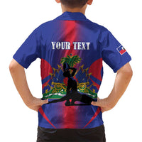 Haiti Pride Personalized Family Matching Tank Maxi Dress and Hawaiian Shirt Neg Marron Haitian Heritage - Wonder Print Shop