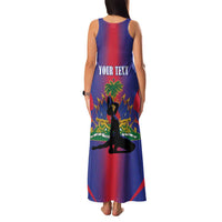 Haiti Pride Personalized Family Matching Tank Maxi Dress and Hawaiian Shirt Neg Marron Haitian Heritage - Wonder Print Shop