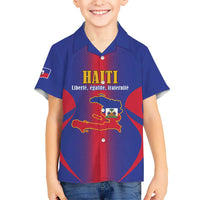 Haiti Pride Personalized Family Matching Tank Maxi Dress and Hawaiian Shirt Neg Marron Haitian Heritage - Wonder Print Shop