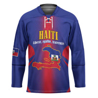 Haiti Pride Personalized Hockey Jersey Neg Marron Haitian Heritage - Wonder Print Shop