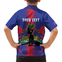Haiti Pride Personalized Kid Hawaiian Shirt Neg Marron Haitian Heritage - Wonder Print Shop