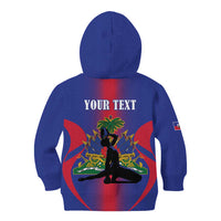 Haiti Pride Personalized Kid Hoodie Neg Marron Haitian Heritage - Wonder Print Shop