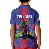 Haiti Pride Personalized Kid Polo Shirt Neg Marron Haitian Heritage - Wonder Print Shop