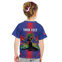 Haiti Pride Personalized Kid T Shirt Neg Marron Haitian Heritage - Wonder Print Shop