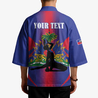 Haiti Pride Personalized Kimono Neg Marron Haitian Heritage - Wonder Print Shop