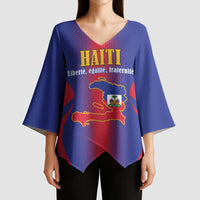 Haiti Pride Personalized Kimono Sleeve Blouse Neg Marron Haitian Heritage - Wonder Print Shop