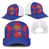 Haiti Pride Mesh Trucker Cap Neg Marron Haitian Heritage - Wonder Print Shop