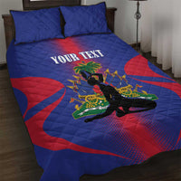 Haiti Pride Personalized Quilt Bed Set Neg Marron Haitian Heritage - Wonder Print Shop