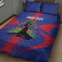 Haiti Pride Personalized Quilt Bed Set Neg Marron Haitian Heritage - Wonder Print Shop