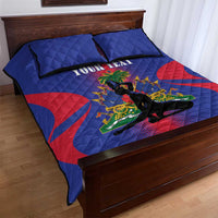 Haiti Pride Personalized Quilt Bed Set Neg Marron Haitian Heritage - Wonder Print Shop