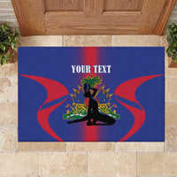Haiti Pride Personalized Rubber Doormat Neg Marron Haitian Heritage - Wonder Print Shop