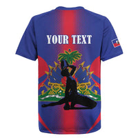 Haiti Pride Personalized Rugby Jersey Neg Marron Haitian Heritage - Wonder Print Shop