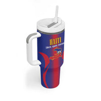 Haiti Pride Personalized Tumbler With Handle Neg Marron Haitian Heritage - Wonder Print Shop