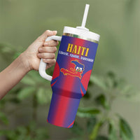 Haiti Pride Personalized Tumbler With Handle Neg Marron Haitian Heritage - Wonder Print Shop