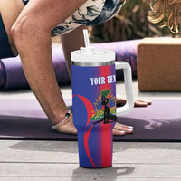 Haiti Pride Personalized Tumbler With Handle Neg Marron Haitian Heritage - Wonder Print Shop