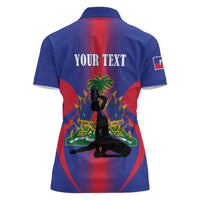 Haiti Pride Personalized Women Polo Shirt Neg Marron Haitian Heritage - Wonder Print Shop