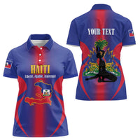 Haiti Pride Personalized Women Polo Shirt Neg Marron Haitian Heritage - Wonder Print Shop