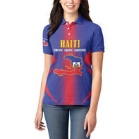 Haiti Pride Personalized Women Polo Shirt Neg Marron Haitian Heritage - Wonder Print Shop