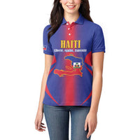 Haiti Pride Personalized Women Polo Shirt Neg Marron Haitian Heritage - Wonder Print Shop