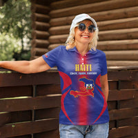 Haiti Pride Personalized Women Polo Shirt Neg Marron Haitian Heritage - Wonder Print Shop
