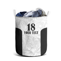 Custom Albania Football Pride Laundry Basket Kuqezinjte Eagle White Version - Wonder Print Shop