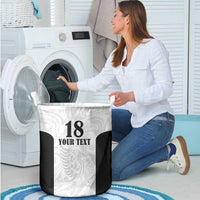 Custom Albania Football Pride Laundry Basket Kuqezinjte Eagle White Version - Wonder Print Shop