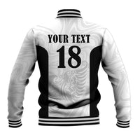 Custom Albania Football Pride Baseball Jacket Kuqezinjte Eagle White Version - Wonder Print Shop