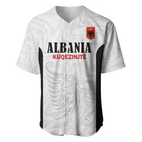 Custom Albania Football Pride Baseball Jersey Kuqezinjte Eagle White Version - Wonder Print Shop