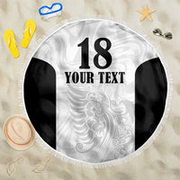 Custom Albania Football Pride Beach Blanket Kuqezinjte Eagle White Version - Wonder Print Shop